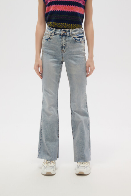 Pantalon Strada Celeste Grisaceo