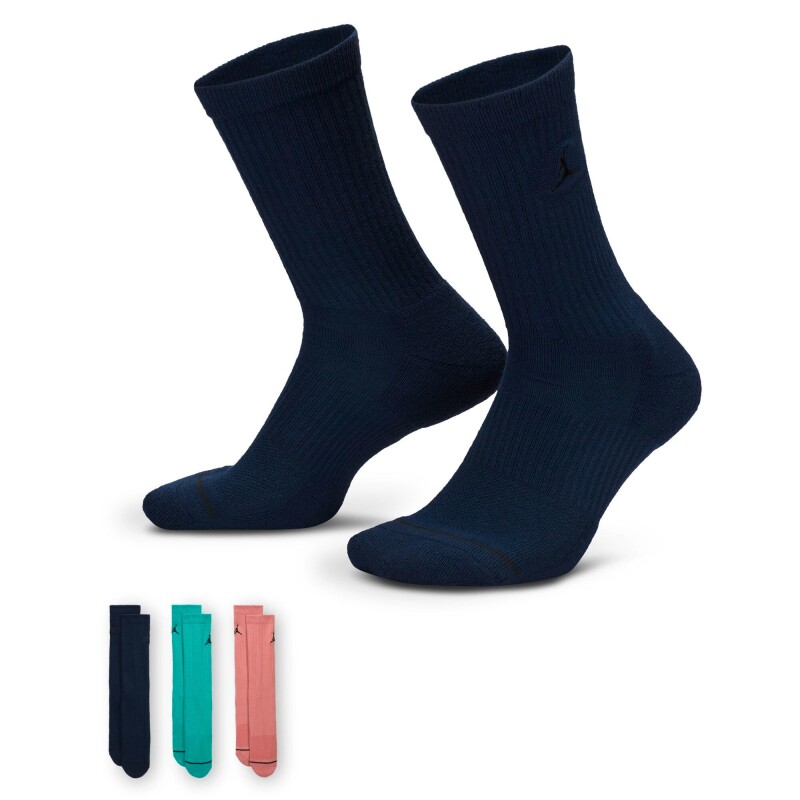 Medias Jordan Everyday Cush Poly Media larga 3 Pares de Unisex Multicolor