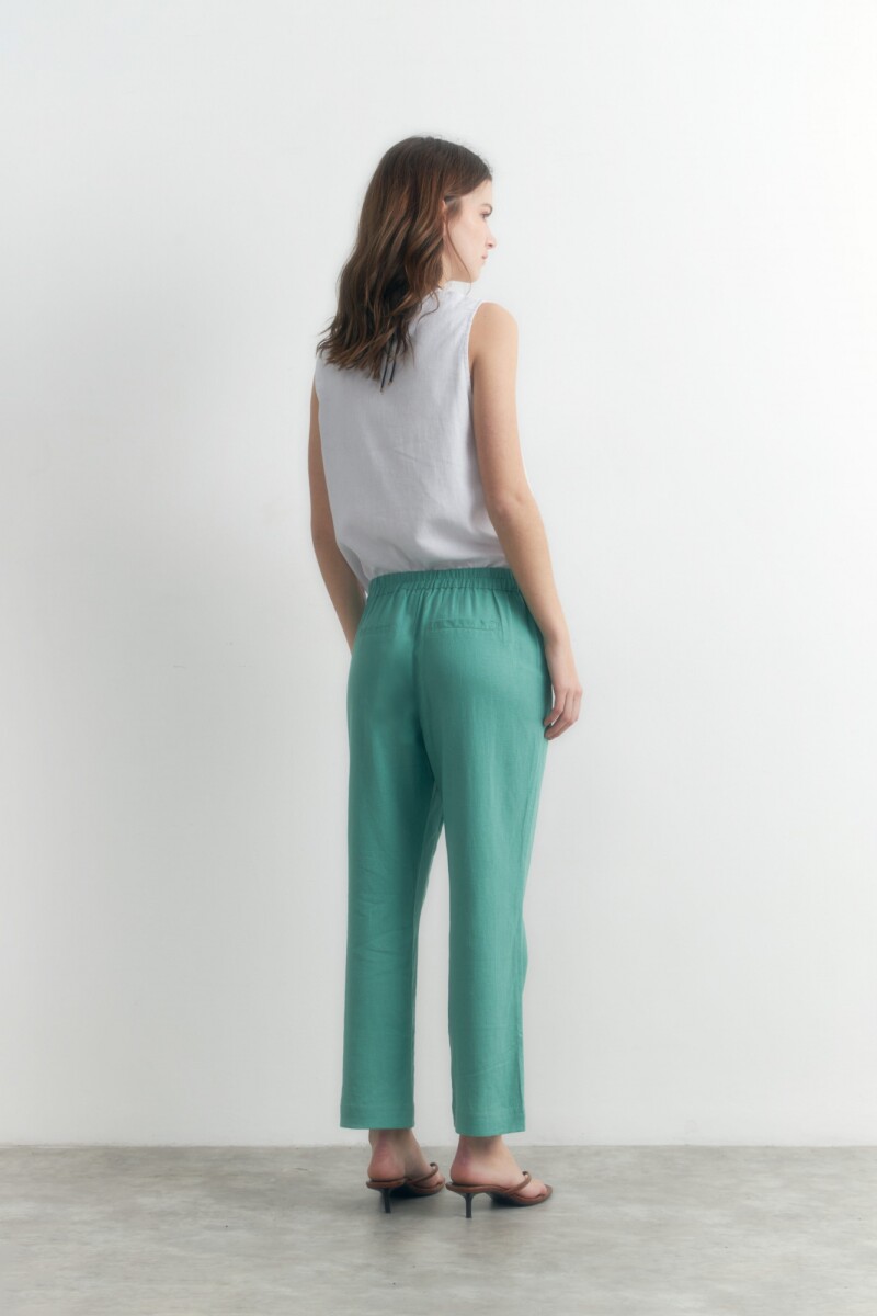 Pantalón de lino verde