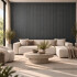 Pack x10 Wpc Simil Madera Wall Panel Lambrin 2.90x16.7 Gris negro 1