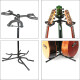 Soporte Triple 3 Guitarras Bajos Piso Tripode Musica Negro