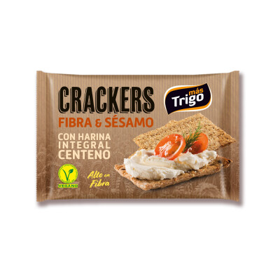 Cracker fibra y sesamo Mas Trigo Cracker Fibra Y Sesamo Mas Trg
