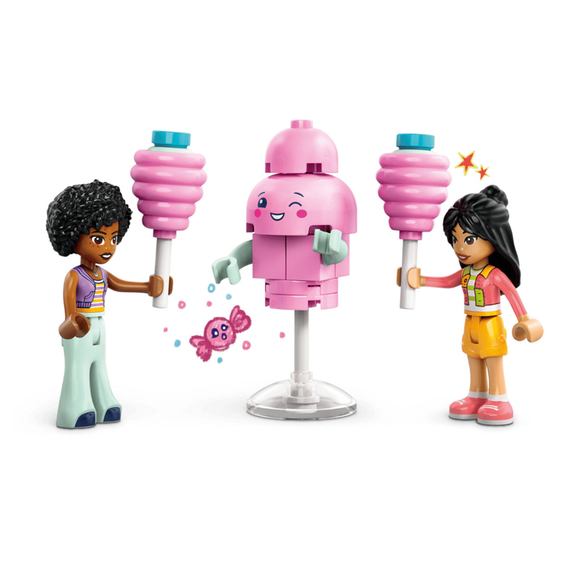 Puesto de Algodón de Azúcar y Moto Friends Lego — Los Reyes Magos