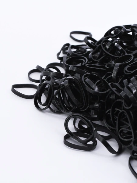 CARTUCHERA CON GOMAS PARA PELO NEGRO