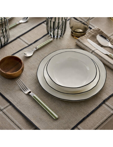 SET 24 PIEZAS CUBIERTOS MANGO RAYAS VERDE "BARCELONA" SET 24 PIEZAS CUBIERTOS MANGO RAYAS VERDE "BARCELONA"