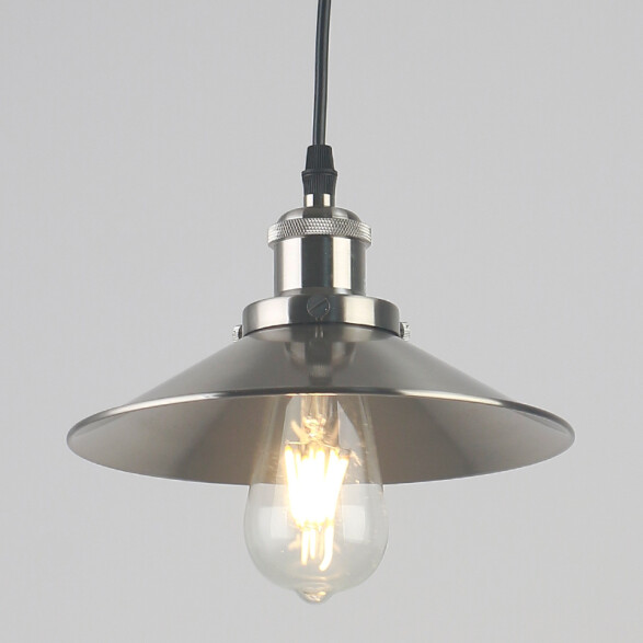 Lámpara colgante metal níquel industrial Ø22cm IX9031