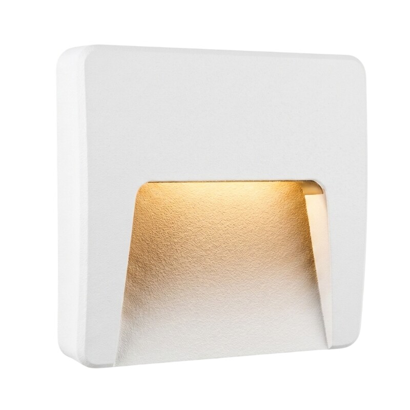 ARTEFACTO EXTERIOR DE PARED CUADRADO MOREIRA 3W Luminaria De Exterior De Pared Cuadrado Moreira 3W Blanco