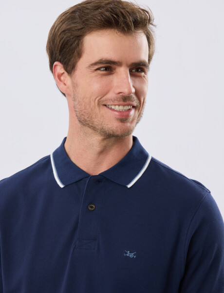 REMERA POLO LISA PIQUÉ Azul