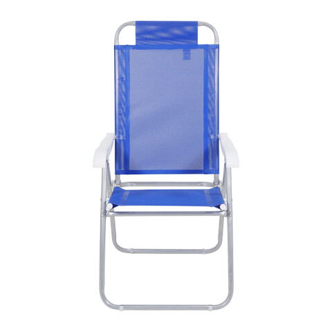 Silla Plegable de Aluminio 4 Posición AZUL