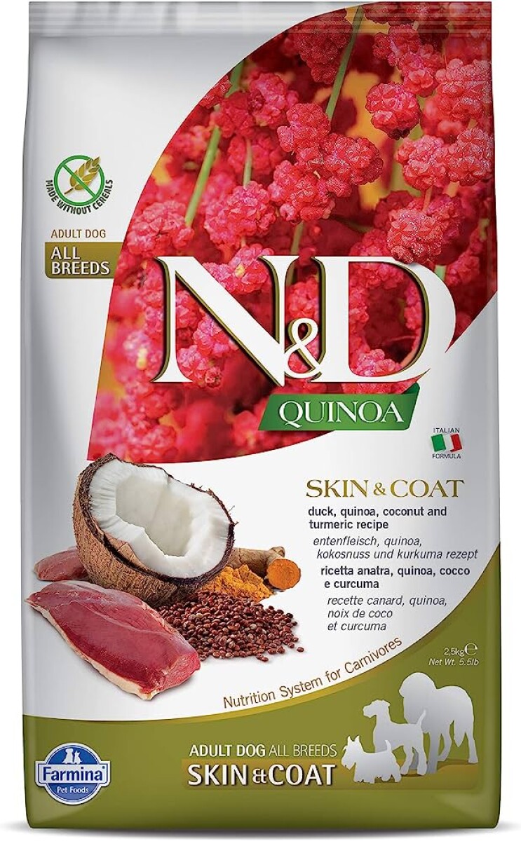 ND QUINOA CAN AD SKIN PATO 10,1KG - Nd Quinoa Can Ad Skin Pato 10,1kg 