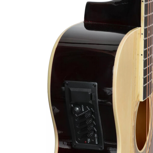 Guitarra Electroacústica para Diestros con Funda Color Natural gui002 Guitarra Electroacústica para Diestros con Funda Color Natural gui002