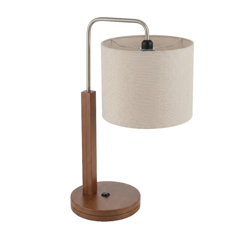 LAMPARA CUP BEIGE CL COMB /MARRON P/MESA Unica