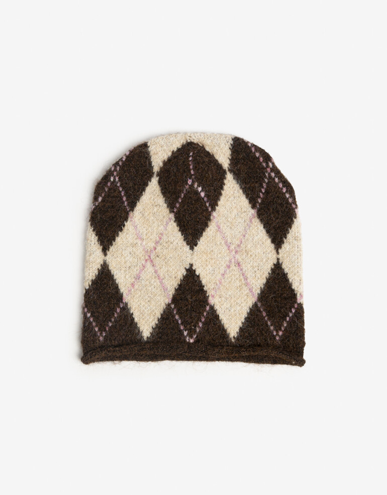Gorro Gorro Tejido Jacquard - Marron Chocolate