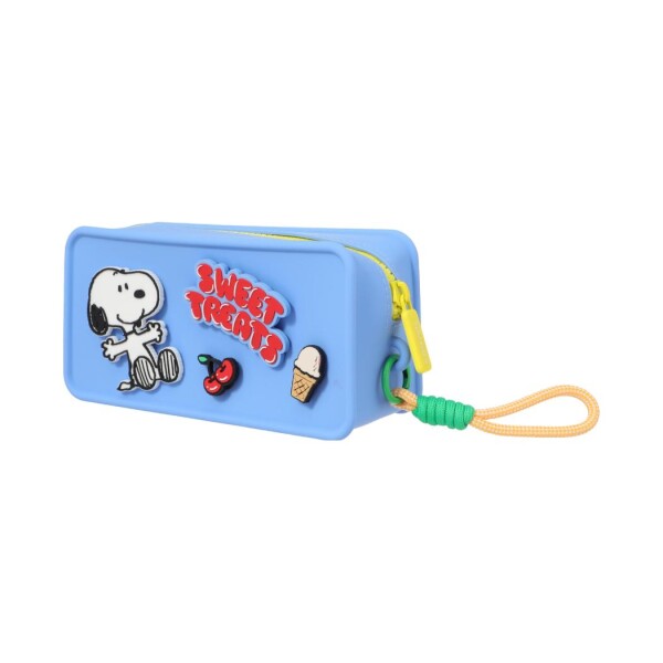 Cartuchera silicona Snoopy celeste