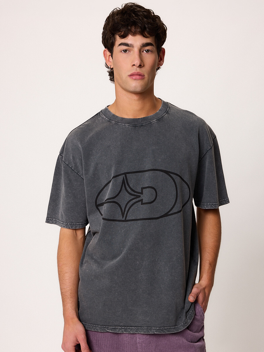 T-SHIRT M/C GUARIAN DIXIE - Gris Oscuro 