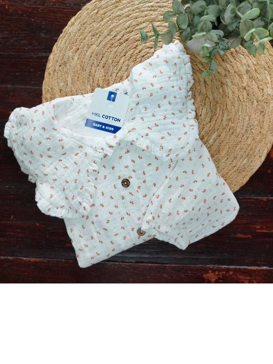 Camisa Muselina Volado Floreada 