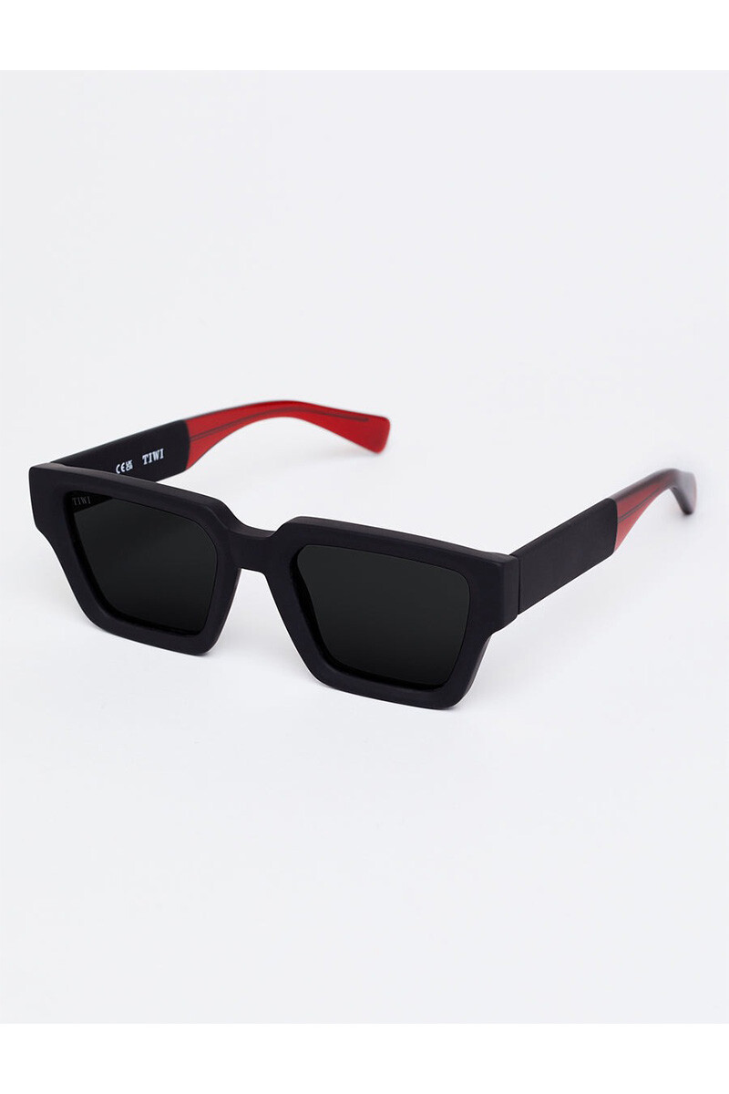 Lentes Tiwi Tokio Rubber Black With Red Tips With Black Lenses (flat+ar)