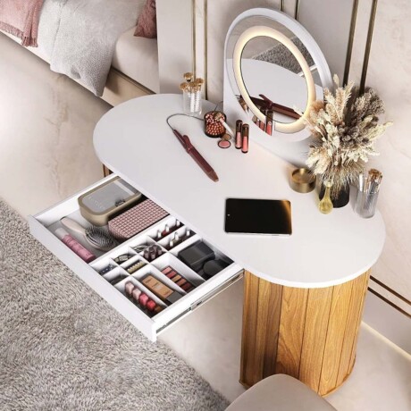 ESCRITORIO TOCADOR C/LUZ MDF MARRON VANITY