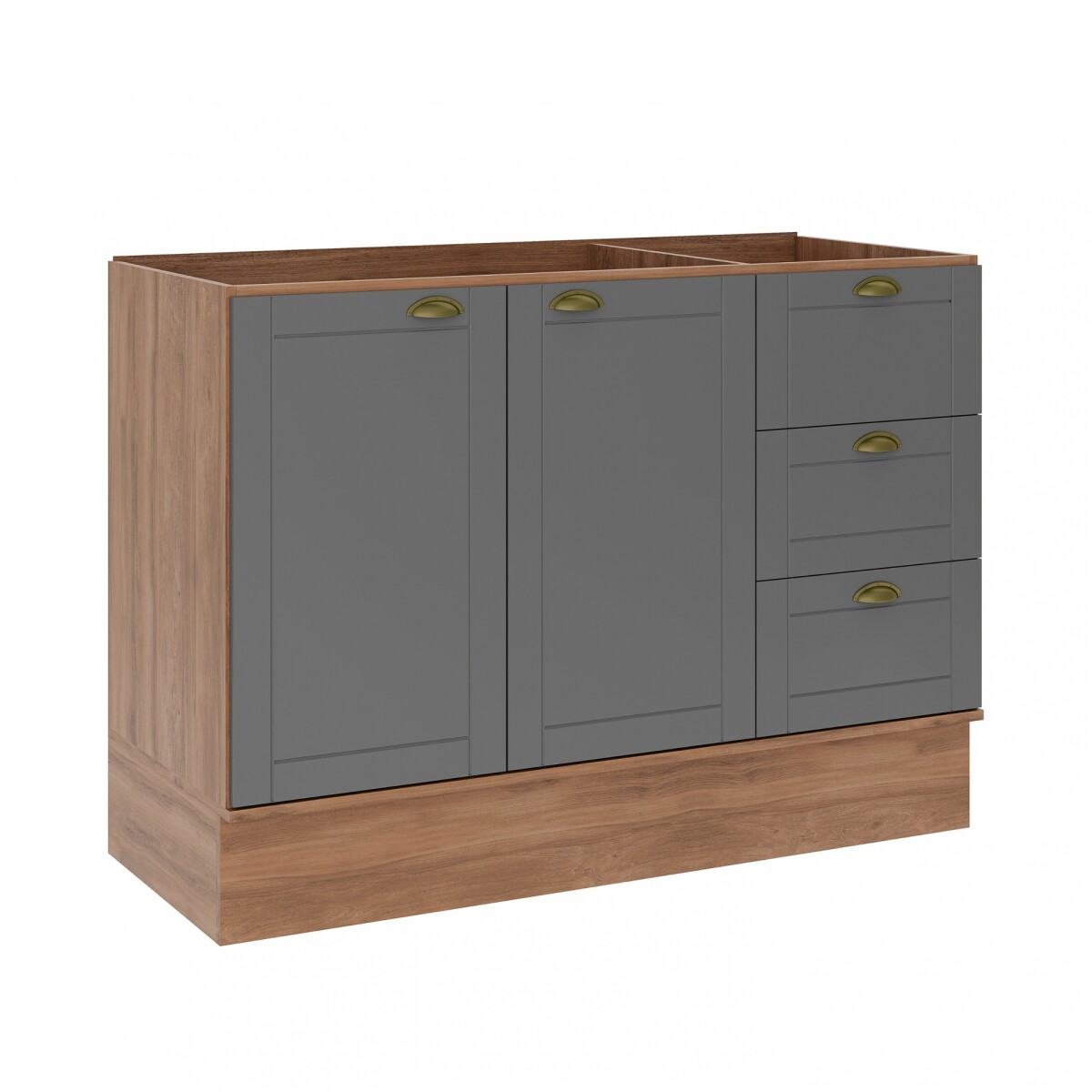 Bajo Mesada Americana 120cm Gris 