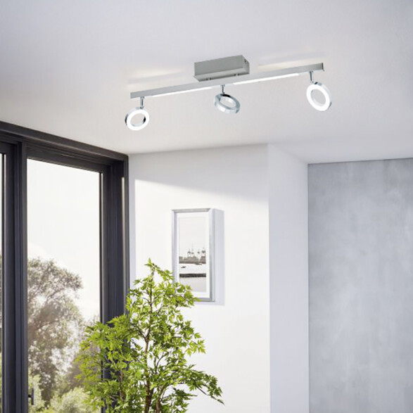 Aplique LED cromo 3X6,6W+3X9,6W 3000K CARDILLIO1 EG2172