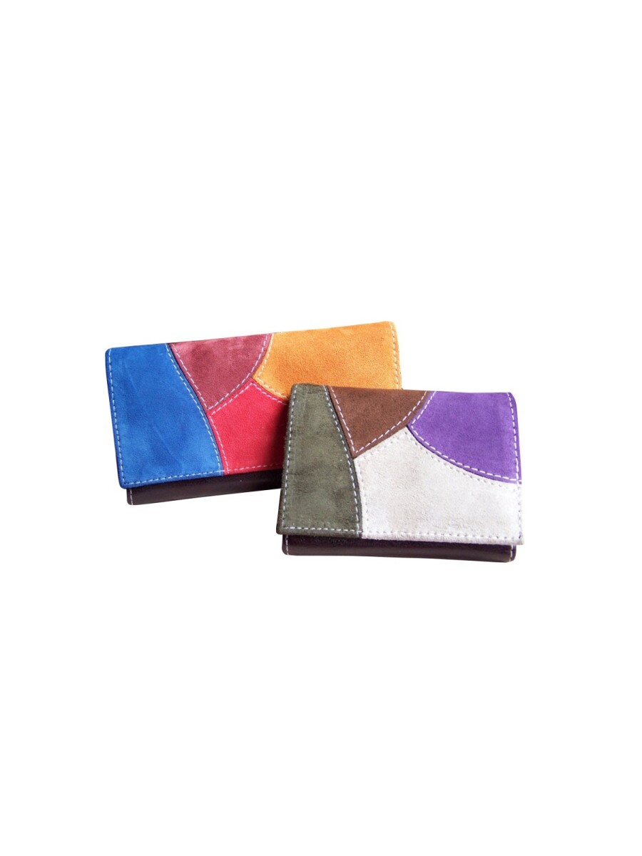 Billetera Trifold Patchwork de Colores 
