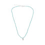 Collar Cadena Karvik Dije Amazonita Con Mano De Hamsa Plata 925 0