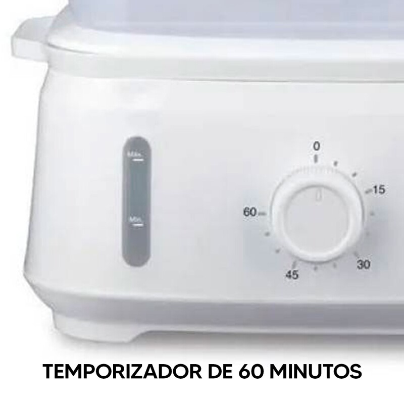 Vaporera eléctrica 9lts Daewoo | 3 Bandejas | Color blanco Vaporera eléctrica 9lts Daewoo | 3 Bandejas | Color blanco