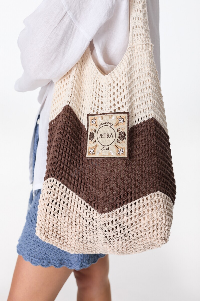 Bolso Lunel Chocolate/Beige/Crudo