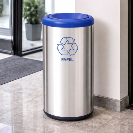 PAPELERA TACHO DE BASURA TRAMONTINA VAIVEN 40 LITROS AZUL PAPELERA TACHO DE BASURA TRAMONTINA VAIVEN 40 LITROS AZUL