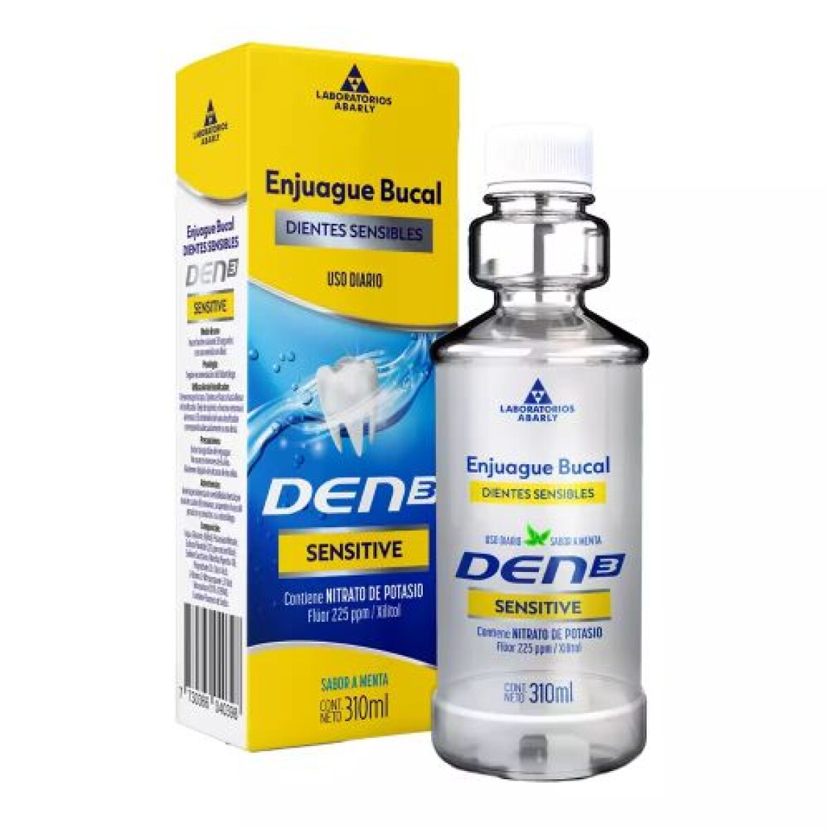 Enjuague Bucal DEN3 Sensitive 310ml – Protección y Cuidado para Encías Sensibles