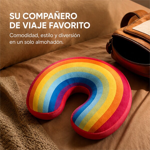 Almohadón Cervical Infantil Arcoíris 30 x 30 cm COLORES