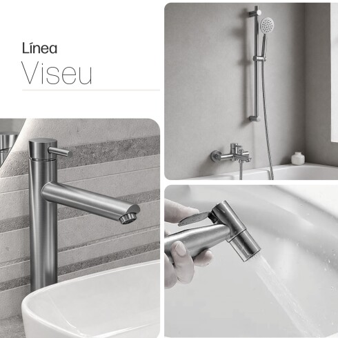 DUCHA HIGIENICA MONOCOMANDO LAVATORIO ALTO BRILLO VISEU 000