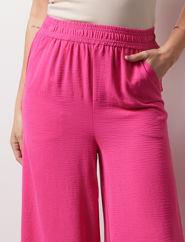 Pantalon Wide Leg Solid FUCSIA