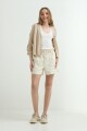 Cardigan escote V calado BEIGE