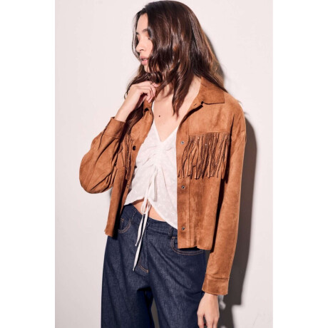 Camisa Gamuza Vegana Camel