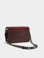 Bolso Bandolera Con Solapa burdeos
