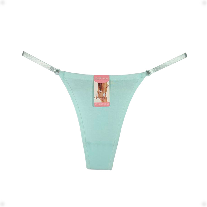 Tanga Colaless Ajustable De Algodón Turquesa Talla S-M
