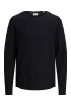 Sweater Slub Cuello Redondo Black