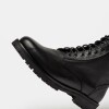 Borcego Harvey En Cuero Graneado Negro