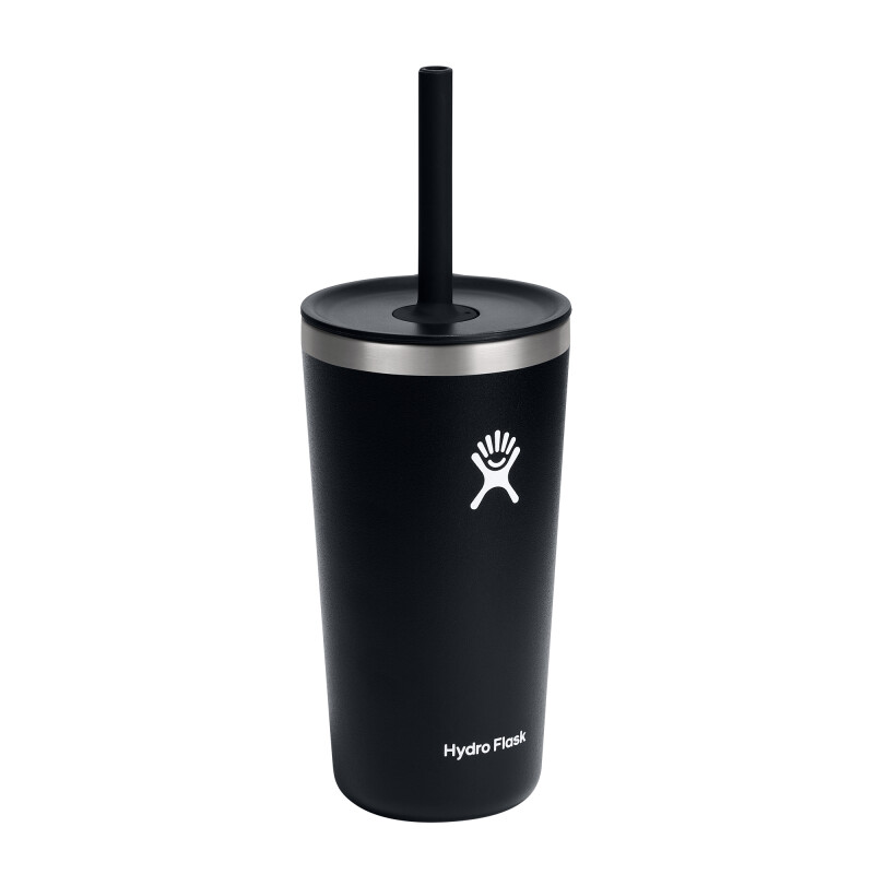 20oz Tumbler With Straw Black