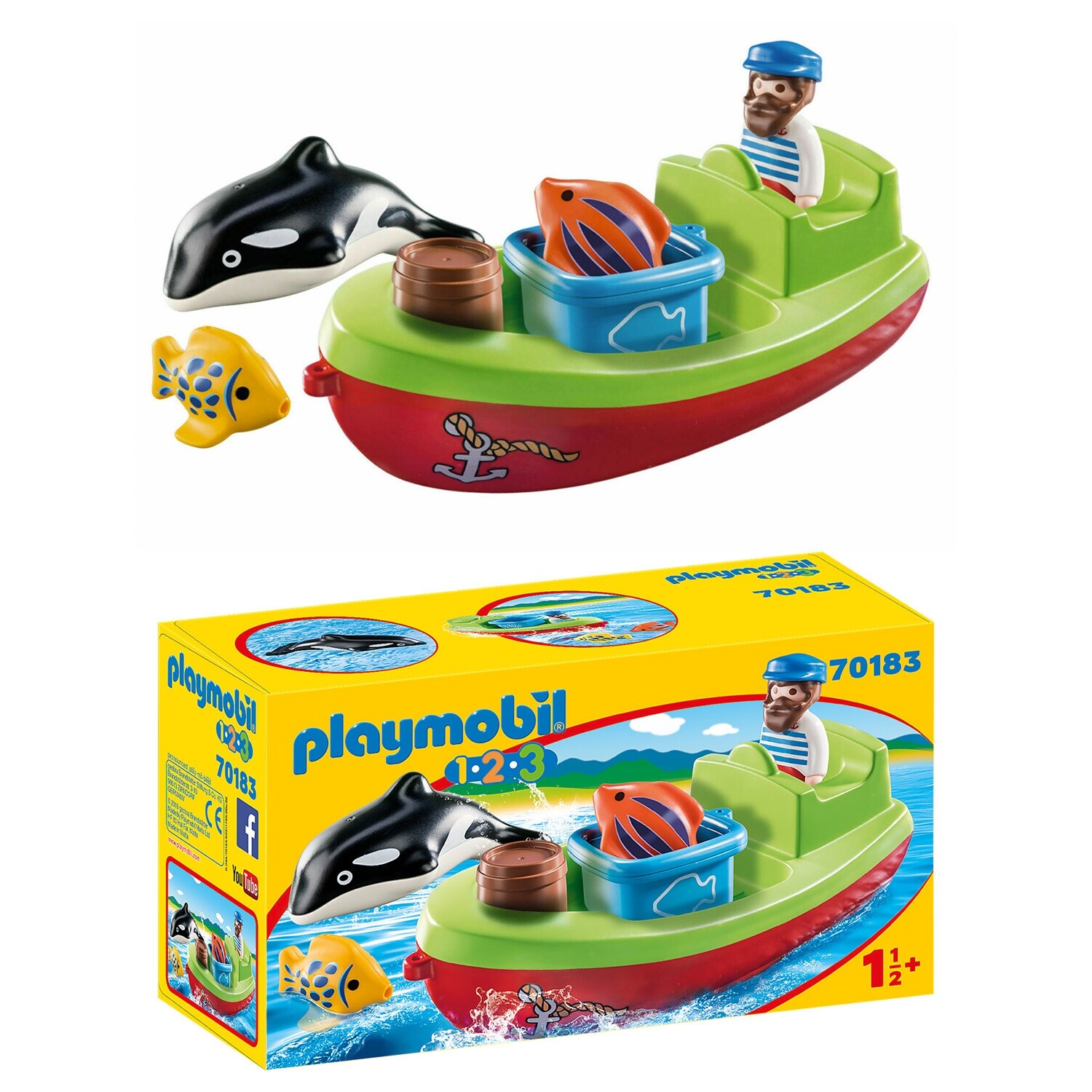 Set pescador Playmobil con bote para niños de 18 a 36 meses