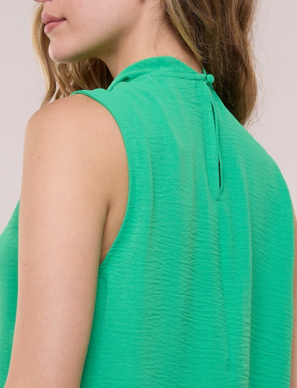Blusa Cuello Drapeado VERDE