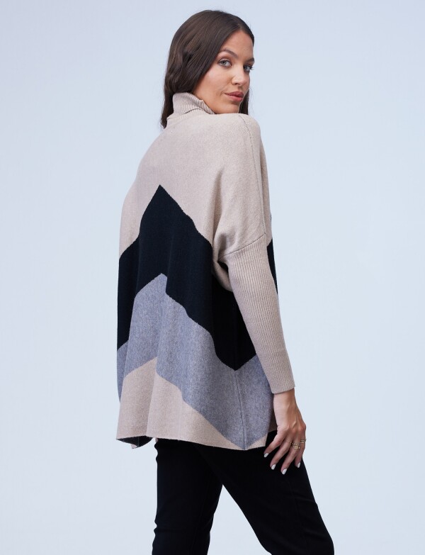 Polera Oversize MULTI/BEIGE