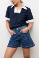 Short de jean desflecado jean medio