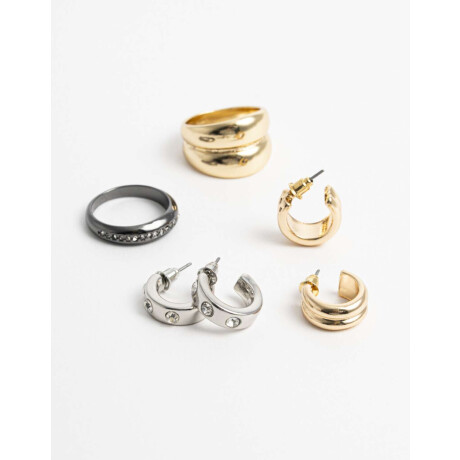 Bijouterie Set Biplating Combinacion Bicolor