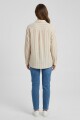Camisa m/l rayada BEIGE