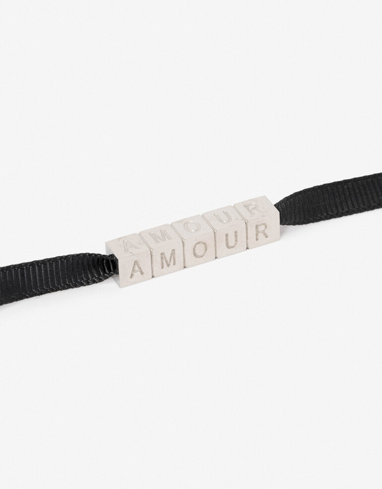 Pulseras Flexibles Cordón Pulsera De Acero Con Dijes Cúbicos - Plateado