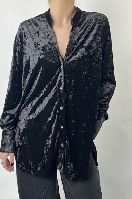CAMISA VELVET ORNELLA Negro.