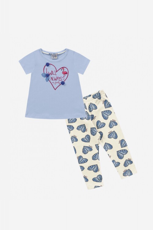 Conjunto para bebés (blusa y legging) AZUL