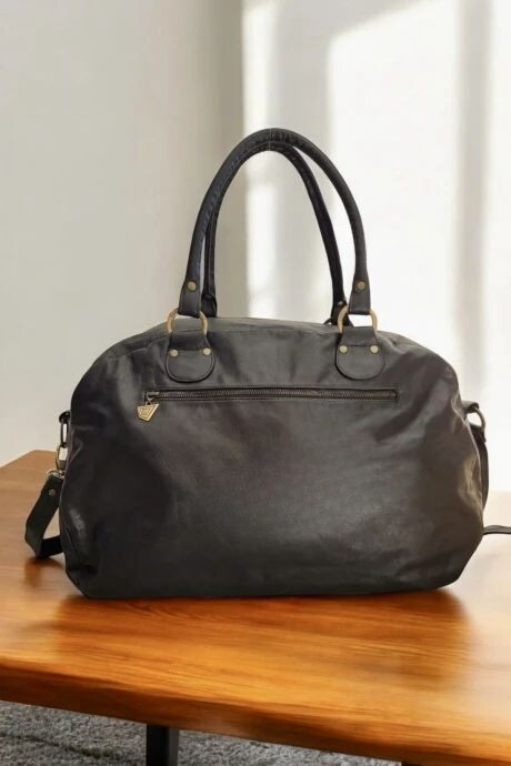 Bolso De Viaje Negro Con Arte Bolso De Viaje Negro Con Arte